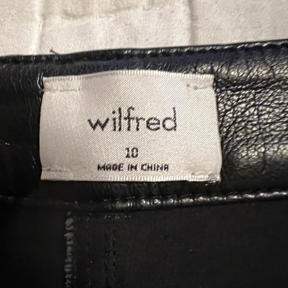 Wilfred vegan leather flared leg pants in black - Picture 4 of 4